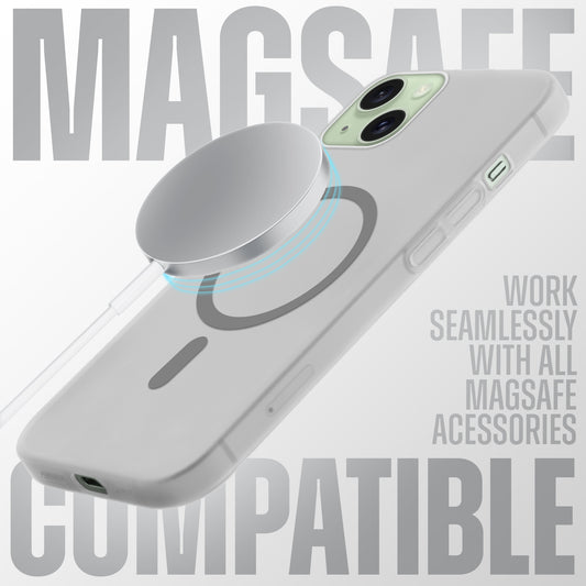 Sleek Frosted Matte Hard Case with MagSafe Support For Apple iPhone 15