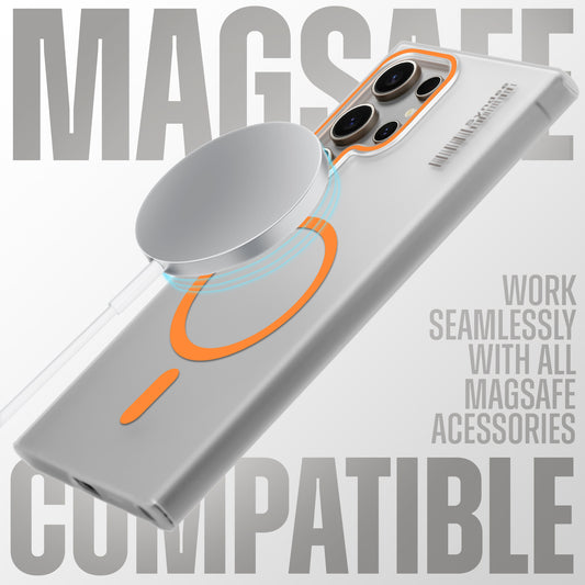 New Elegant Frosted Matte Slim Back With MagSafe Support Back Case For Samsung S24 Ultra 5G