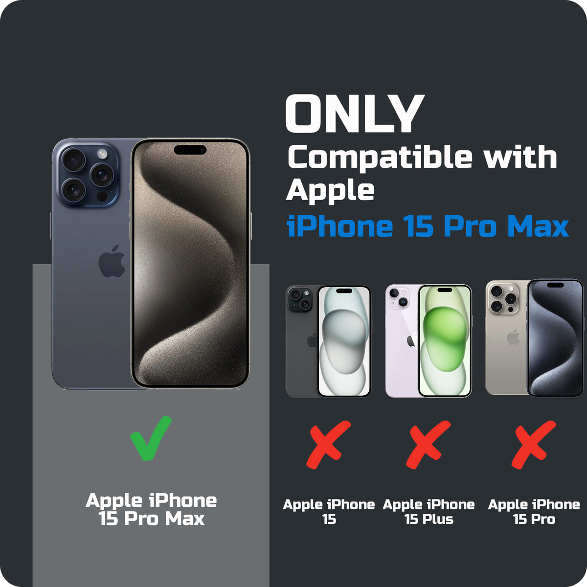 Crystal Clear Anti-Yellowing Wireless Charging Support Case For Apple iPhone 15 Pro Max