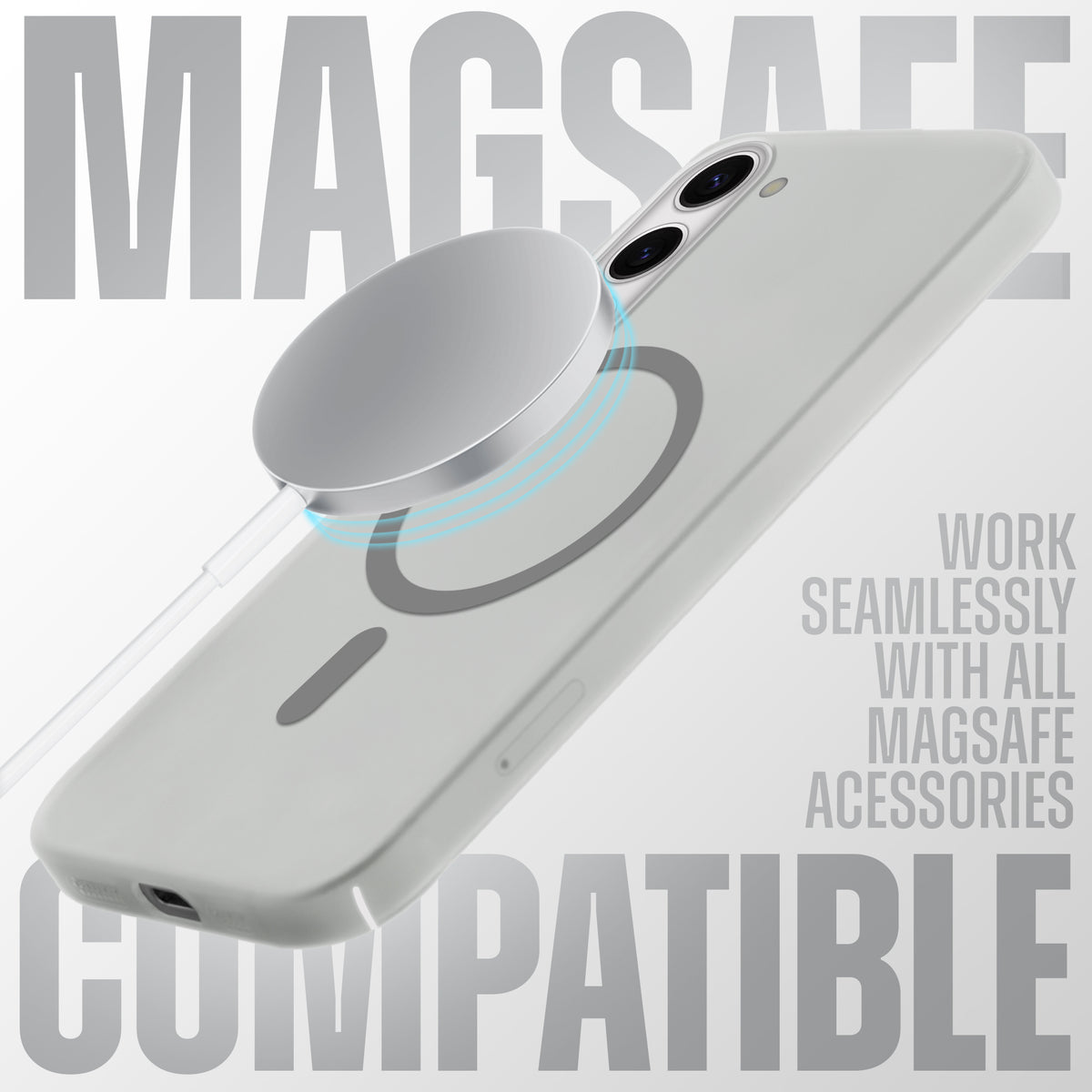 Frosted Slim Wireless Charging Support Case For Samsung S23 5G