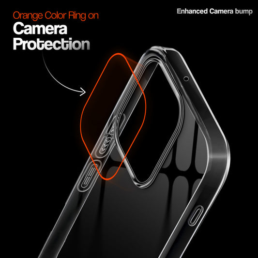 Crystal Clear Anti-Yellow Transparent Back Cover Case With Camera Ring Protection for Oppo Find X9 5G