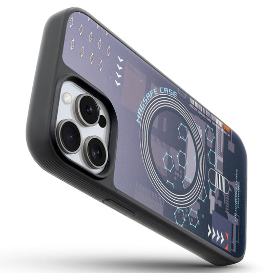 Silicone Textured Frame Printed Hard Back Case For Apple iPhone 15 Pro Max With Raised Camera Bumper
