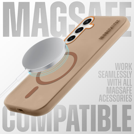 Elegant Colorful Frosted Matte Back With MagSafe Support Back Case For Samsung S24 5G
