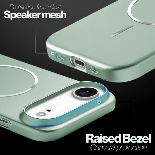 Slim Metallic Texture Wireless Charging MagSafe Case for Apple iPhone 17 Air