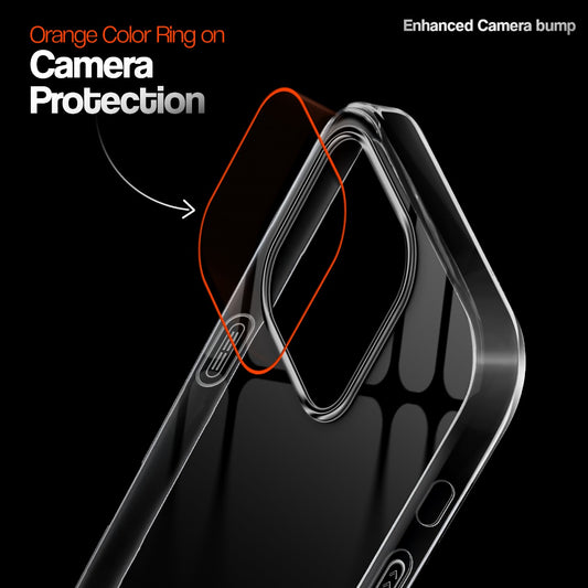 Crystal Clear Colorful Camera Ring Back Case for Apple iPhone 13 Pro