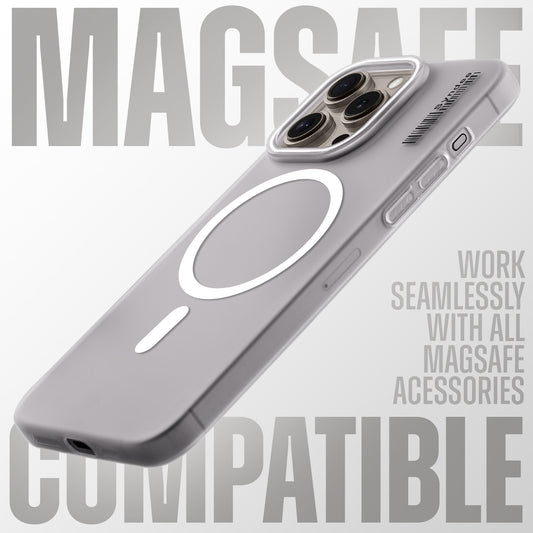 Elegant Frosted Matte Slim Back With MagSafe Support Back Case For Apple iPhone 16 Pro