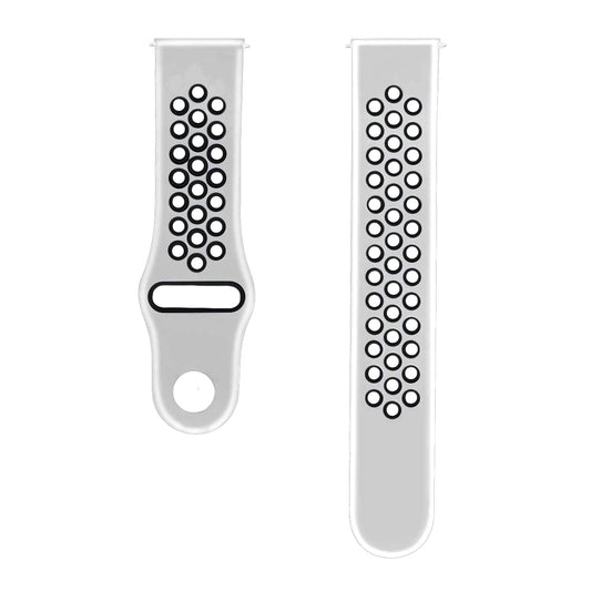 Silicone Watch Strap With Breathable Dotted Dual-Tone Compatible With 22 MM Compatible with Samsung Galaxy Watch 3 45mm/ Galaxy Watch 46mm/Gear S3 Classic/Frontier Compatible All 22MM Watches