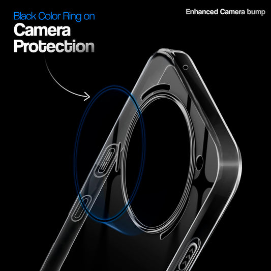 Crystal Clear Anti-Yellow Transparent Back Cover Case With Camera Ring Protection for Nothing Phone 3A Pro 5G