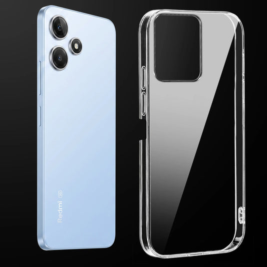 Crystal Clear Hard Anti-Yellow Transparent Back Cover Case For Redmi 12 5G
