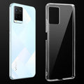 Transparent anti-yellow hard back case fitted on Vivo Y21S showing full back coverage and camera protection