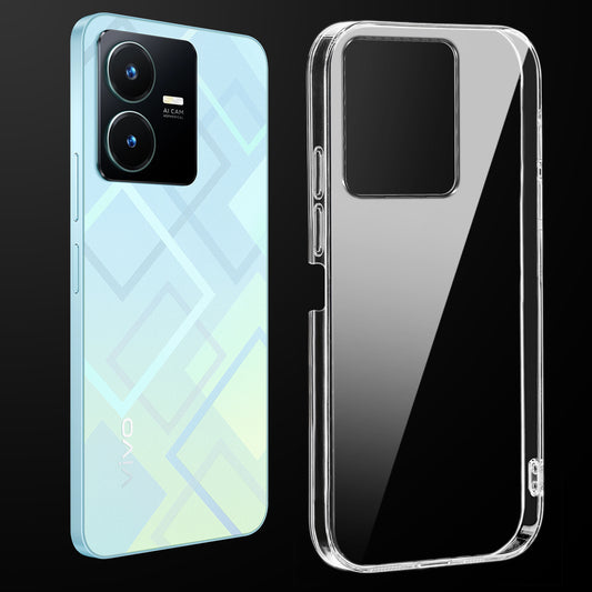 Crystal Clear Hard Anti-Yellow Transparent Back Cover Case For Vivo Y22s