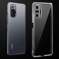 Transparent anti-yellow hard back case fitted on Redmi Note 10s showing full back coverage and camera protection