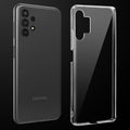 Transparent anti-yellow hard back case fitted on Samsung A13 4G showing full back coverage and camera protection
