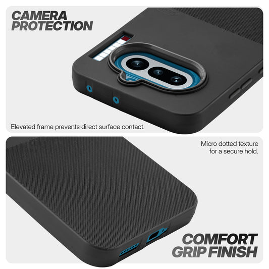 Silicone Matte Back Cover with Textured Grip & Camera Ring Protection for Nothing Phone 4A 5G