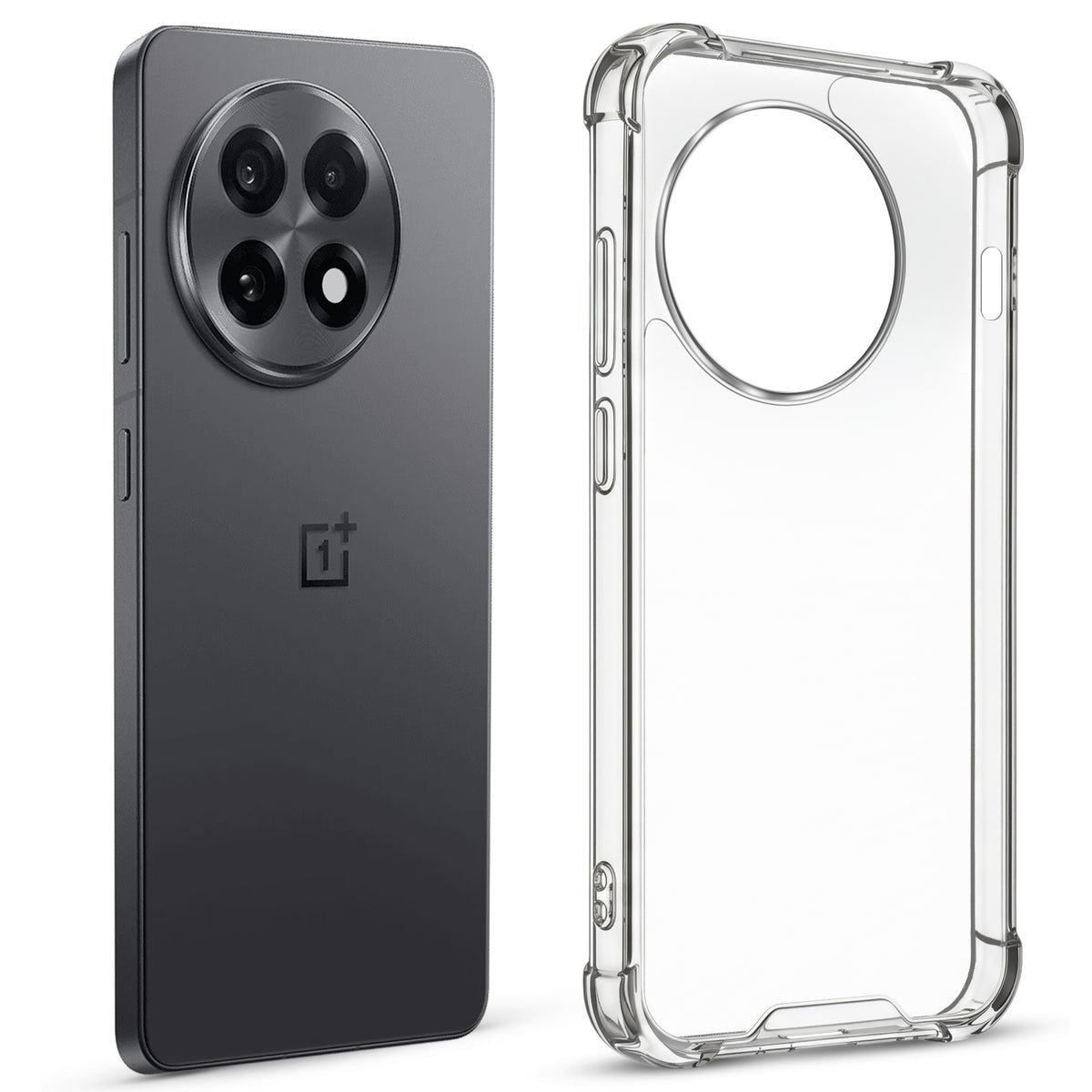 Transparent Shockproof Phone Back Cover Case With Raised Edges For OnePlus 13R 5G