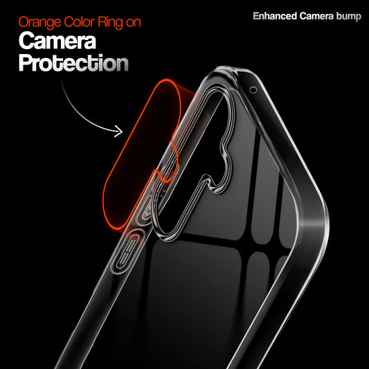 Crystal Clear Anti-Yellow Transparent Back Cover Case With Camera Ring Protection for Samsung S25 5G