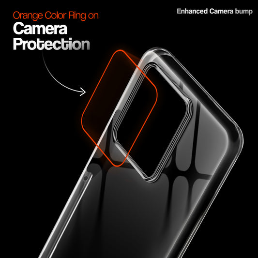 Crystal Clear Anti-Yellow Transparent Back Cover Case With Camera Ring Protection for Motorola Moto Edge 50 Pro 5G