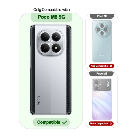 Clear Protective Back Cover with Flexible Sides and Hard Back for Poco M8 5G