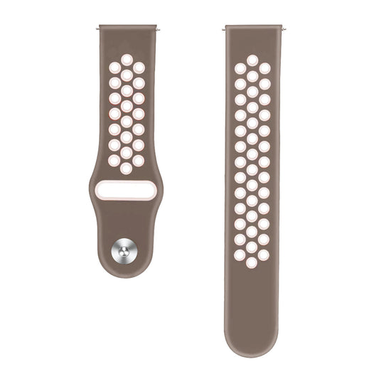 Comfort Fit Breathable Dotted Dual-Tone Silicone Watch Strap - (Only Strap)
