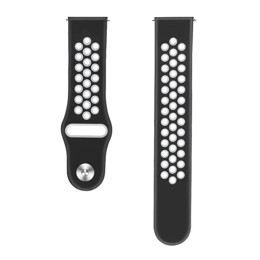 Comfort Fit Breathable Dotted Dual-Tone Silicone Watch Strap - (Only Strap)