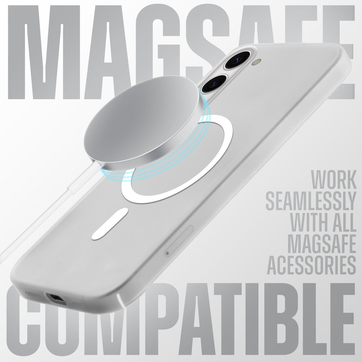 Frosted Slim Wireless Charging Support Case For Samsung S23 5G