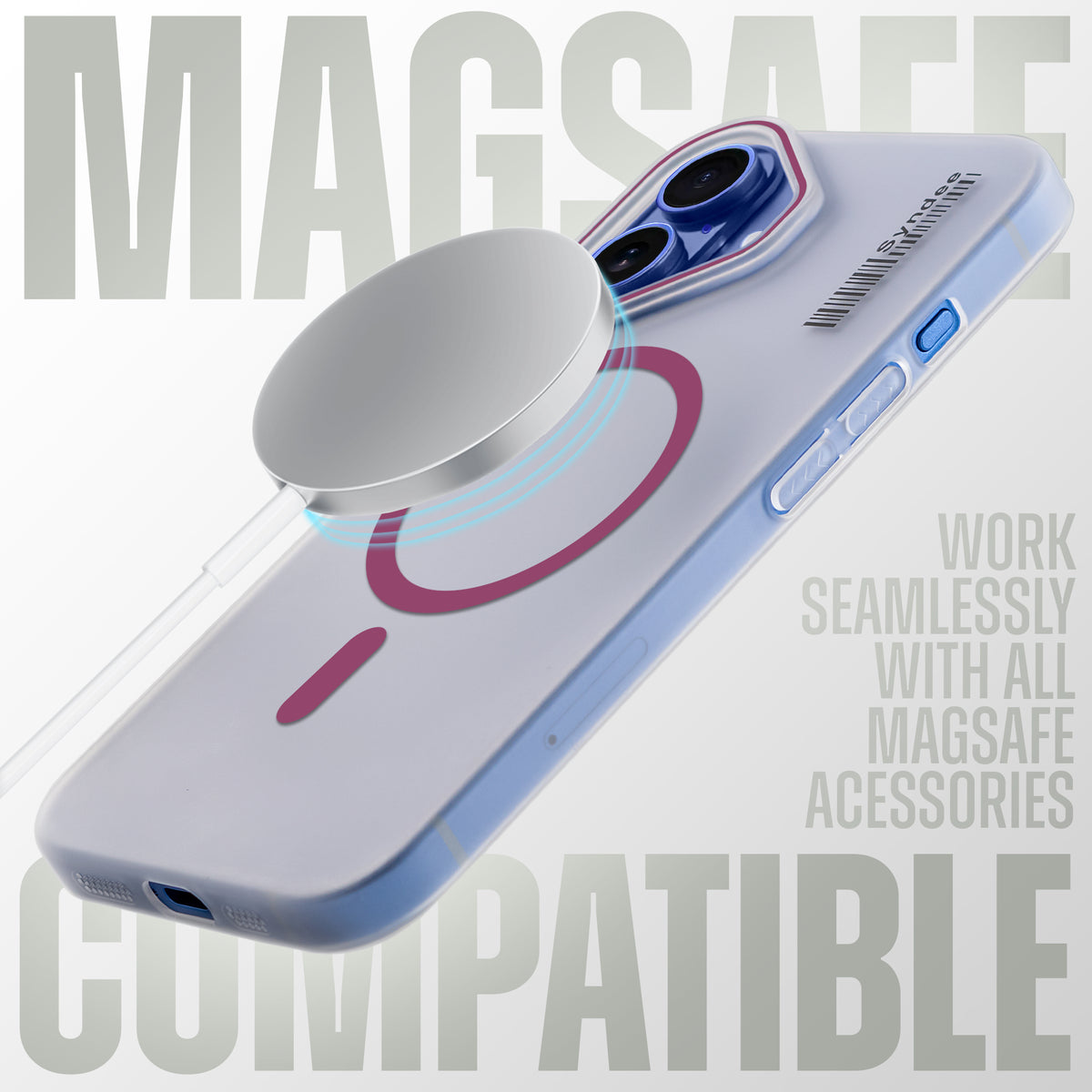 Frosted Sleek Matte Wireless Charging Support Back Cover Case For Apple iPhone 16 Plus With Raised Camera Protection