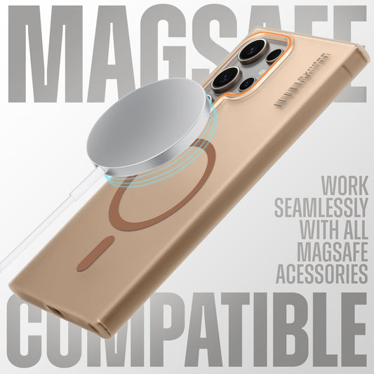 Elegant Colorful Frosted Matte Back With MagSafe Support Back Case For Samsung S22 Ultra 5G