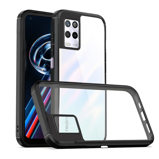 Silicone Frame Transparent Hard Back Cover for Realme 9 5G