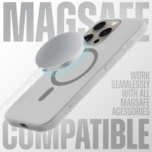 Sleek Frosted Matte Hard Case with MagSafe Support For Apple iPhone 15 Pro Max