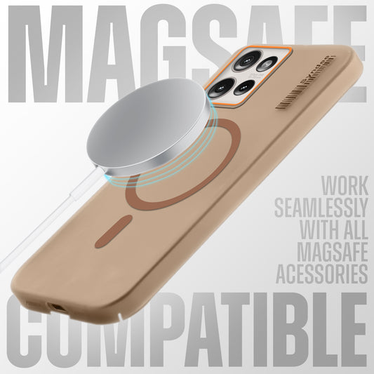 Elegant Colorful Frosted Matte Back With MagSafe Support Back Case For Motorola Moto Edge 50 5G