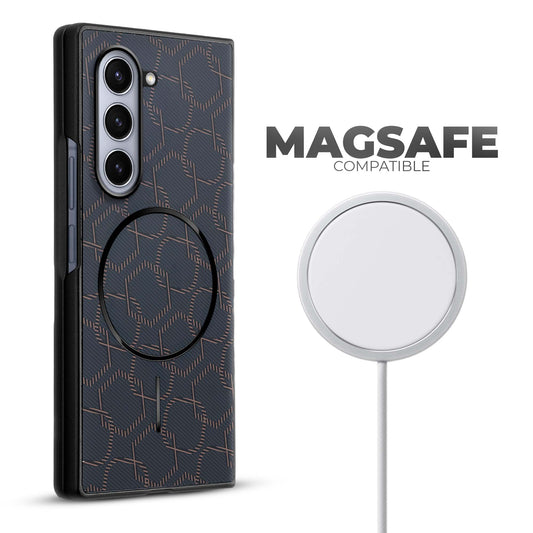 Flexible TPU Back Cover for Samsung Z Fold 5 with MagSafe Support & Unique Printed Designs