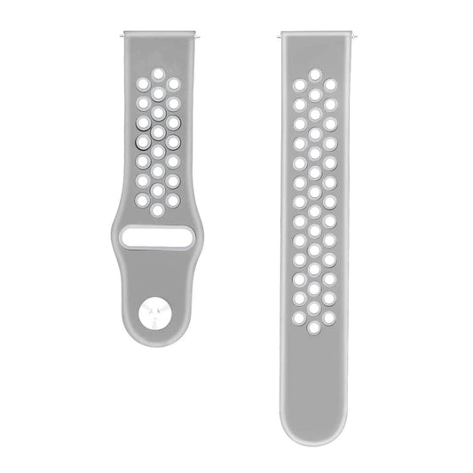 Comfort Fit Breathable Dotted Dual-Tone Silicone Watch Strap - (Only Strap)