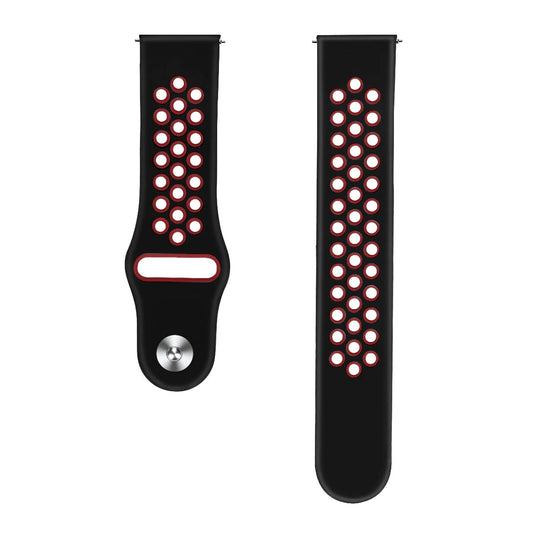 Comfort Fit Breathable Dotted Dual-Tone Silicone Watch Strap - (Only Strap)