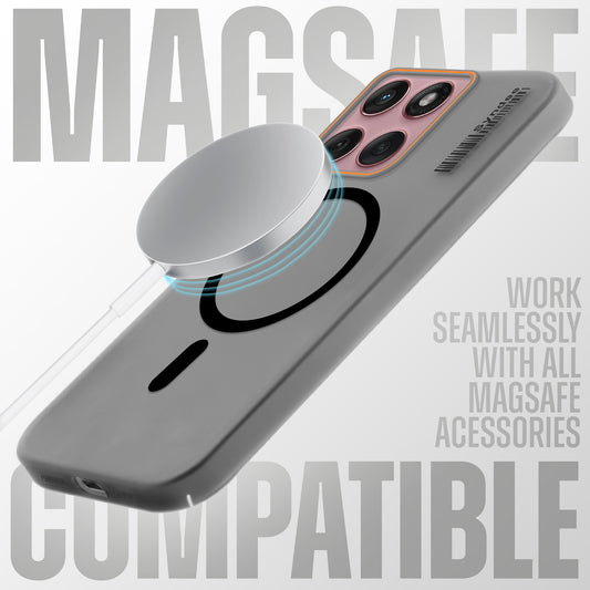 Elegant Colorful Frosted Matte Back With MagSafe Support Back Case For Motorola Moto Edge 60 Fusion 5G