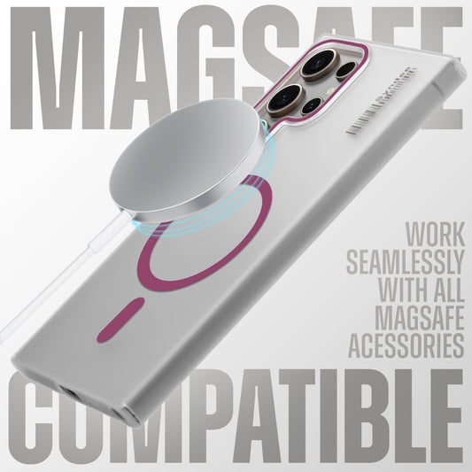 New Elegant Frosted Matte Slim Back With MagSafe Support Back Case For Samsung S24 Ultra 5G