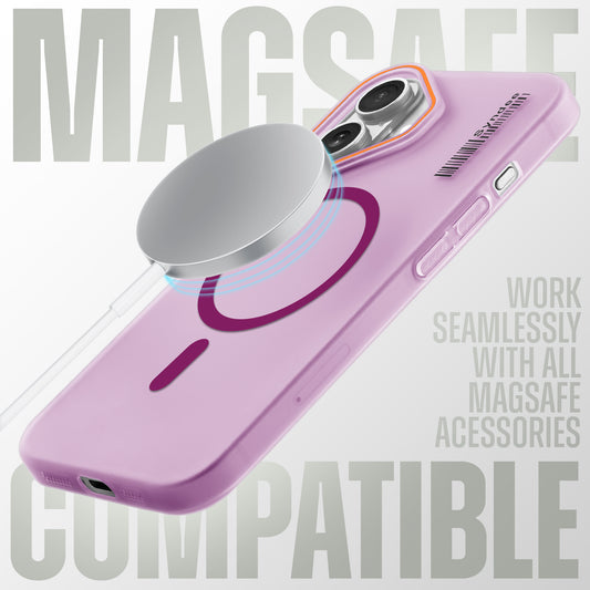 Elegant Colorful Frosted Matte Back With MagSafe Support Back Case For Apple iPhone 16