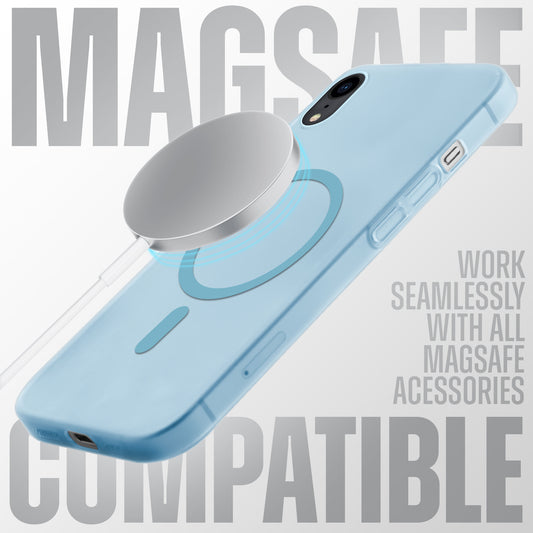 Sleek Frosted Matte Hard Back Cover With MagSafe Compatible Back Case for Apple iPhone XR