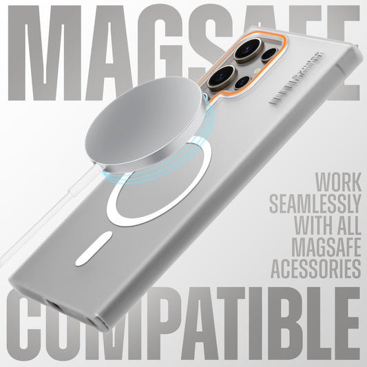 New Elegant Frosted Matte Slim Back With MagSafe Support Back Case For Samsung S23 Ultra 5G