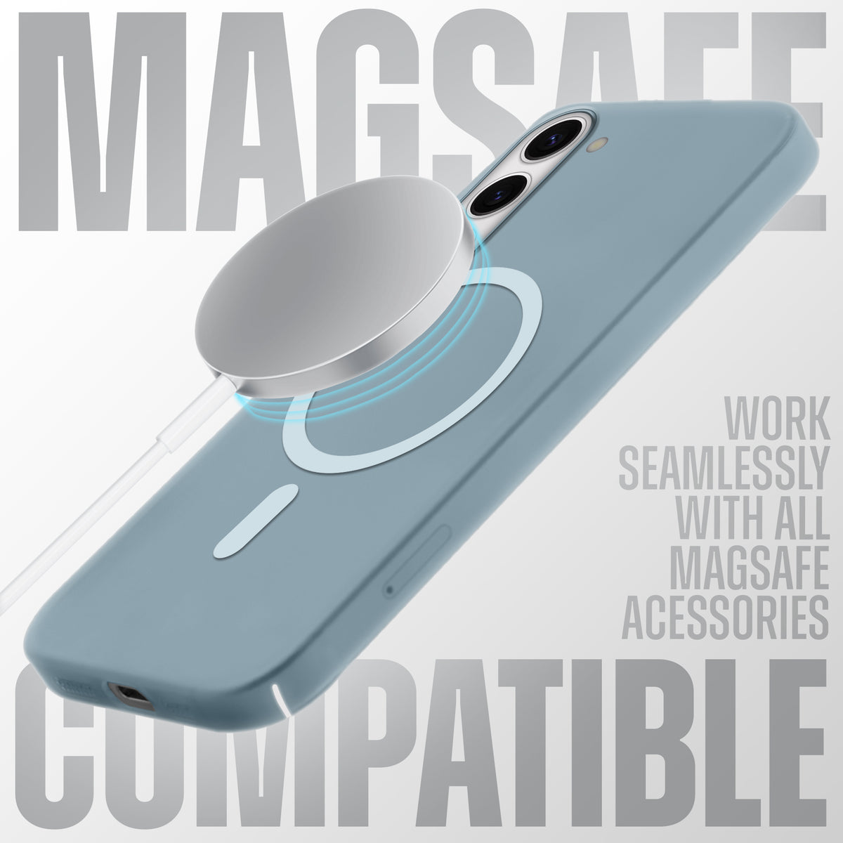 Frosted Slim Wireless Charging Support Case For Samsung S23 5G