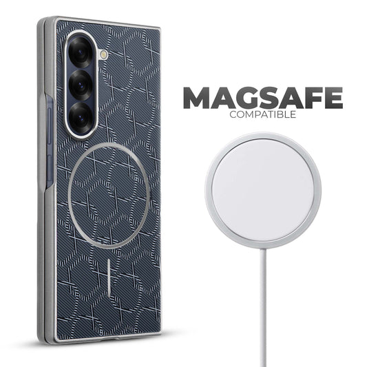 Flexible TPU Back Cover for Samsung Z Fold 6 with MagSafe Support & Unique Printed Designs
