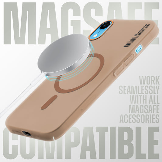 Elegant Colorful Frosted Matte Back With MagSafe Support Back Case For Apple iPhone XR