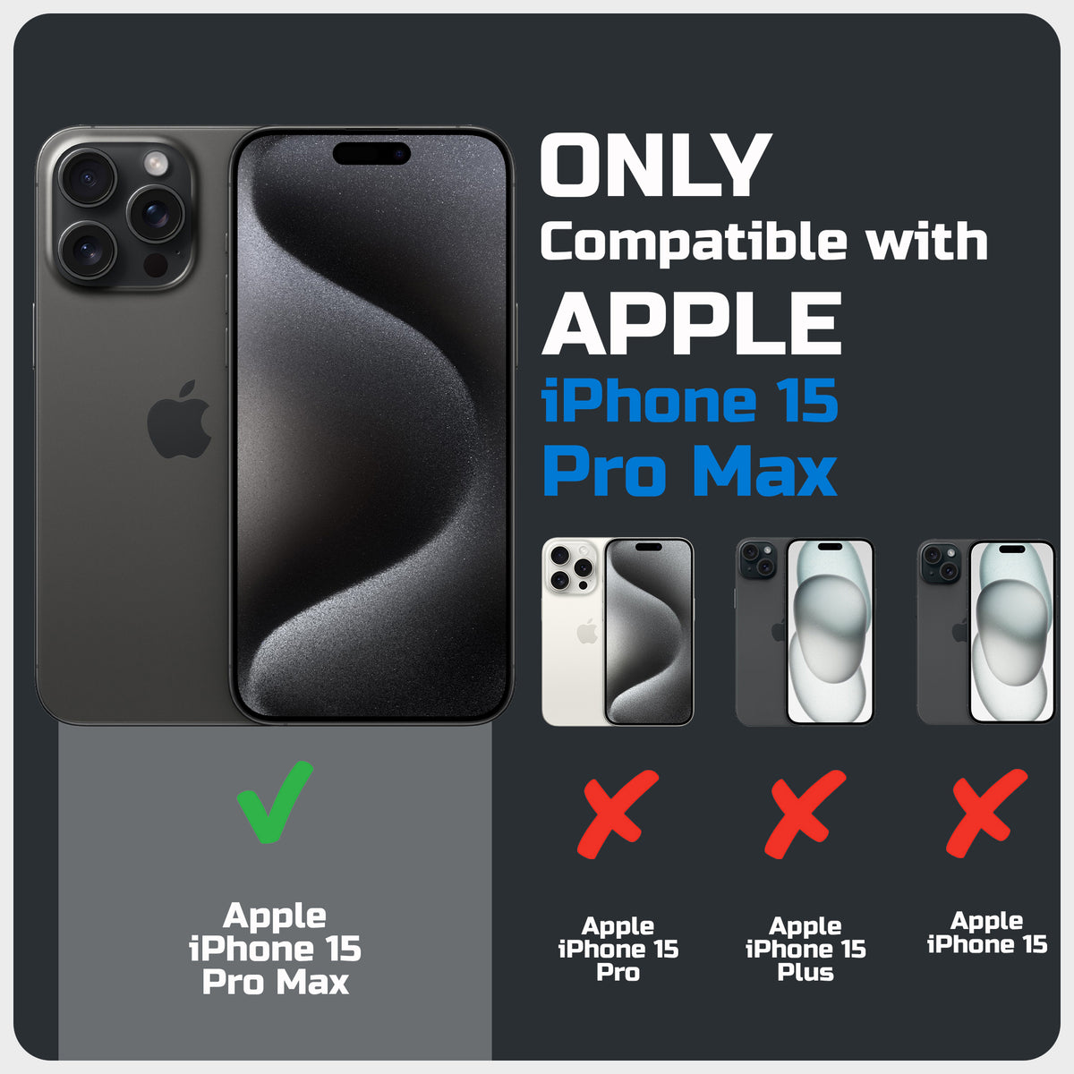 Premium Transparent Wireless Charging Support Case For Apple iPhone 15 Pro Max