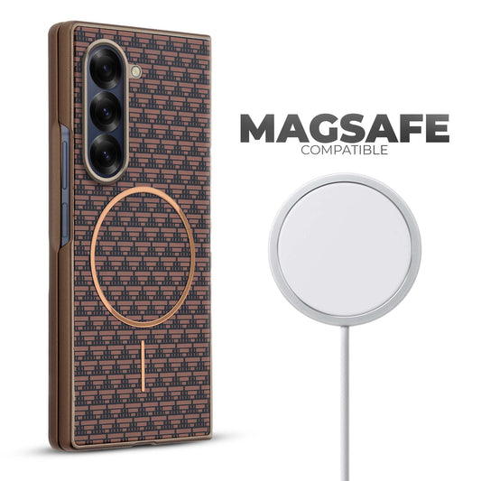 Flexible TPU Back Cover for Samsung Z Fold 6 with MagSafe Support & Unique Printed Designs