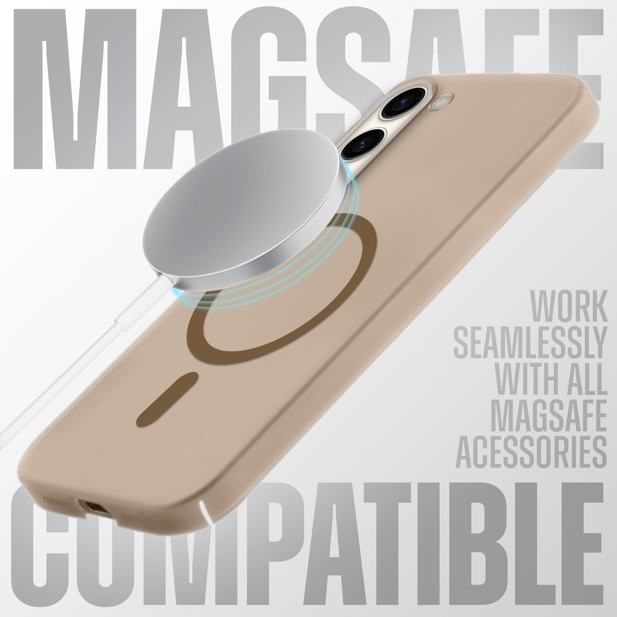 Frosted Slim Wireless Charging Support Case For Samsung S23 5G