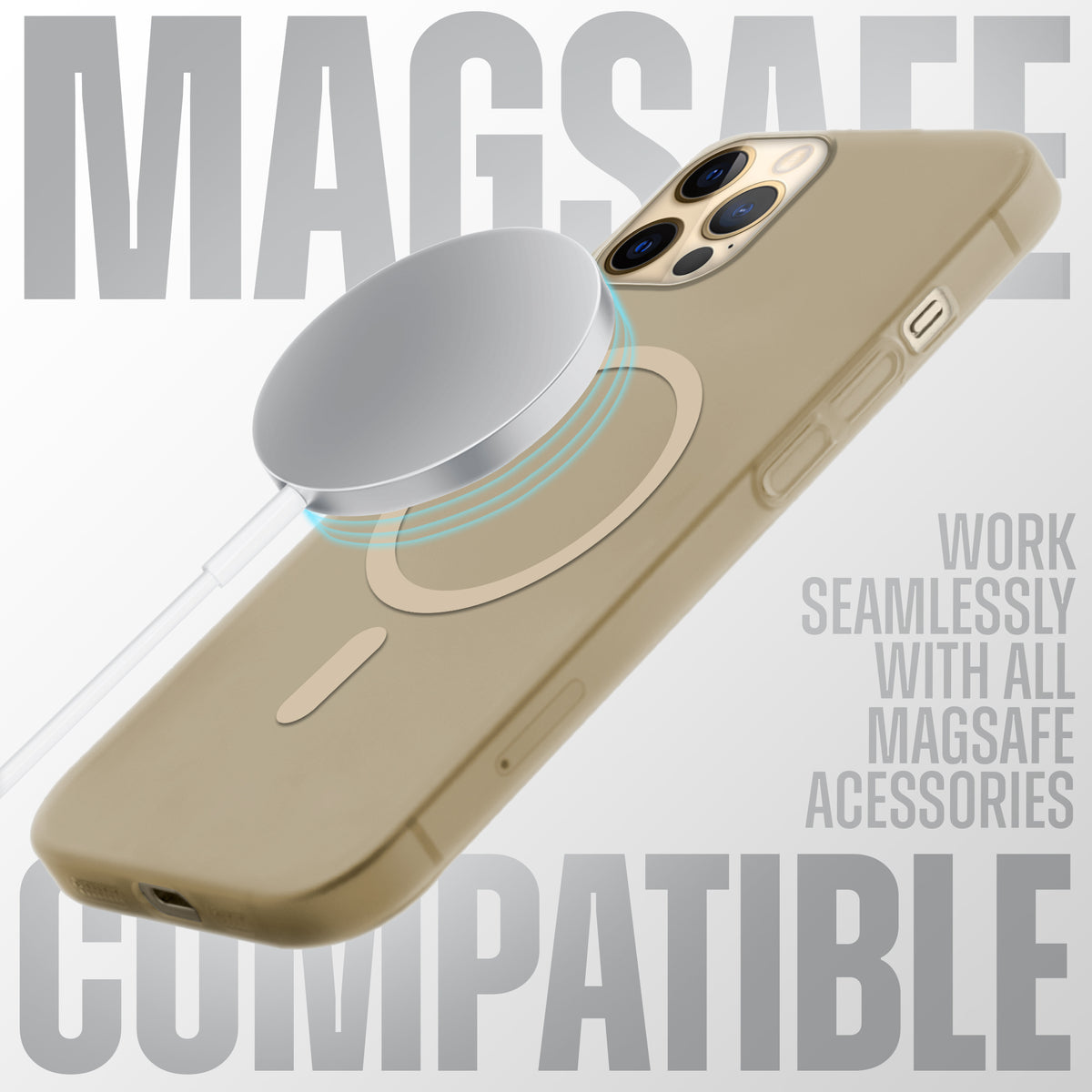 Slim Matte Wireless Charging Support Back Cover for Apple iPhone 12 Pro Max