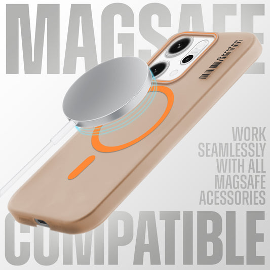 Elegant Colorful Frosted Matte Back With MagSafe Support Back Case For Oppo Reno 14 Pro 5G