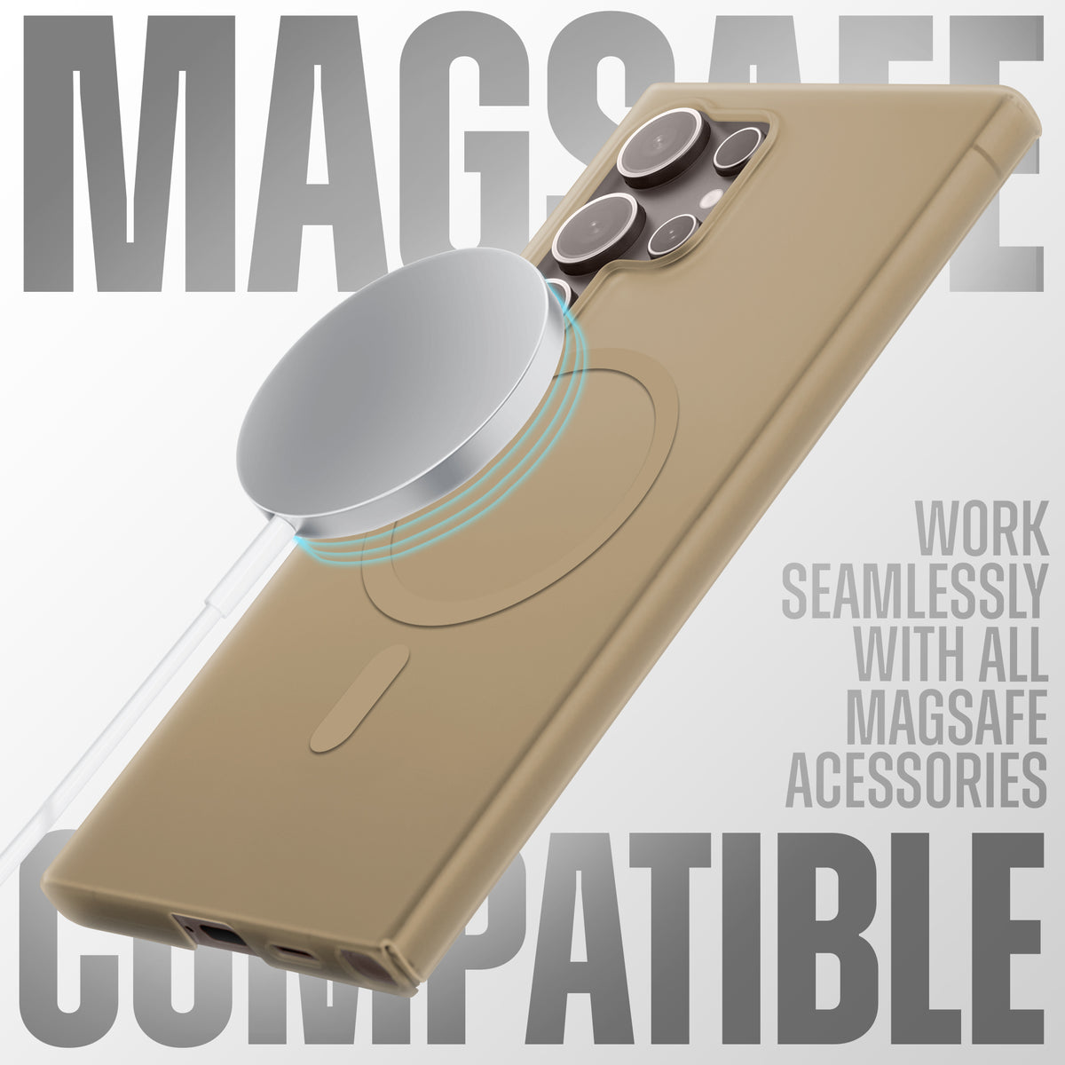 Frosted Slim Wireless Charging Support Case For Samsung S24 Ultra 5G