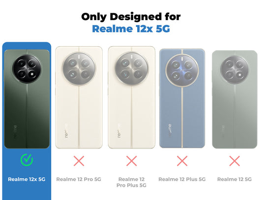 Soft Frame Clear Case Ring Holder Kickstand For Realme 12x 5G