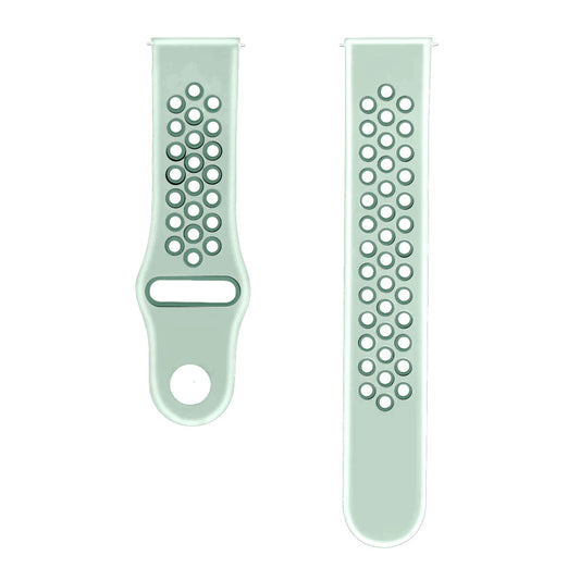 Comfort Fit Breathable Dotted Dual-Tone Silicone Watch Strap - (Only Strap)