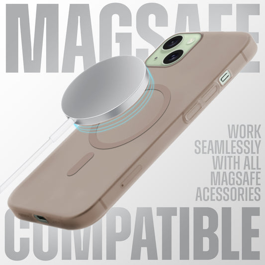 Sleek Frosted Matte Hard Case with MagSafe Support For Apple iPhone 15